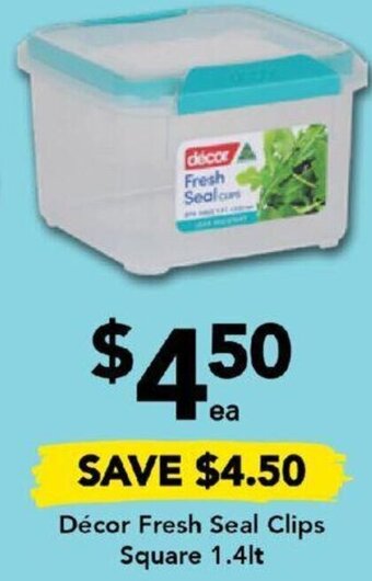 Drakes Décor Fresh Seal Clips Square 1.4lt offer