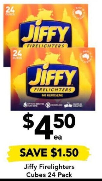 Drakes Jiffy Firelighters Cubes 24 Pack offer