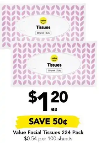 Drakes Value Facial Tissues 224 Pack offer