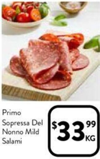 Foodworks Primo Sopressa Del Nonno Mild Salami offer