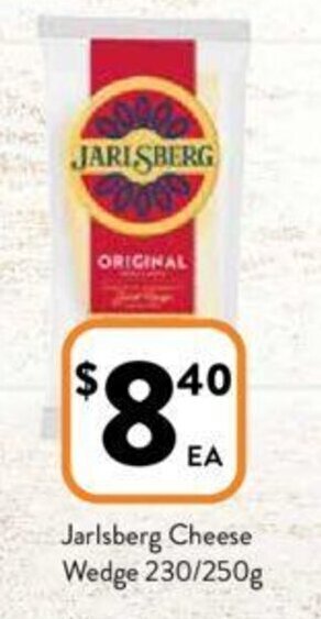 Foodworks Jarlsberg Cheese Wedge 230/250g offer