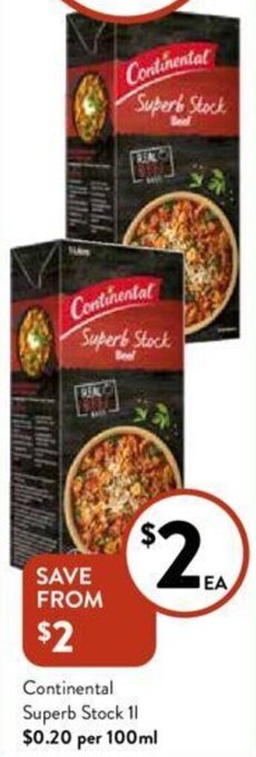 Foodworks Continental Superb Stock 11 offer