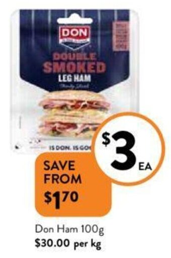 Foodworks Don Ham 100g offer