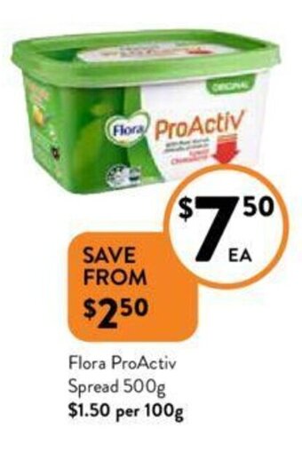 Foodworks Flora ProActiv Spread 500g offer