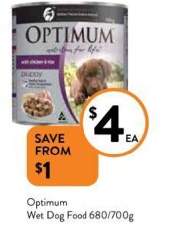 Foodworks Optimum Wet Dog Food 680/700g offer