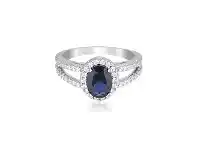 Bevilles Jewellery Georgini Aurora Glory Ring Silver/Sapphire - 10 offer