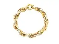 Bevilles Jewellery 9ct Yellow Gold Silver Infused Belcher Bracelet offer