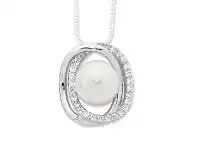 Bevilles Jewellery Sterling Silver Imitation Pearl Necklace offer