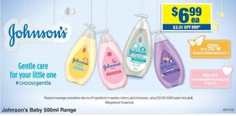 Johnson's Baby 500ml Range