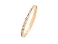 Bevilles Jewellery Stainless Steel Rose Gold Crystal Bangle offer