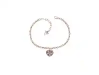 Bevilles Jewellery Guess Ladies Rose Gold Tone Bracelet with Blue stone set Heart offer
