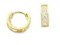 Bevilles Jewellery 9ct Yellow Cubic Zirconia Hoop Earrings offer
