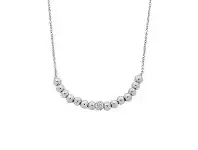 Bevilles Jewellery Stainless Steel Necklace with Crystal Ball offer