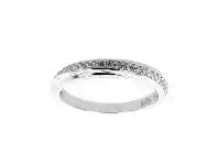 Bevilles Jewellery Sterling Silver Cubic Zirconia Diagonal Set Ring - M offer