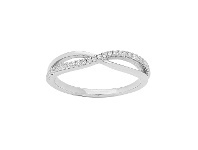 Bevilles Jewellery Sterling Silver Cubic Zirconia Infinity Ring - M offer