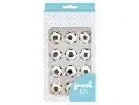 Icing Decorations - Soccer Ball 12 pk