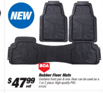 SuperCheap Auto SCA Rubber Floor Mats offer