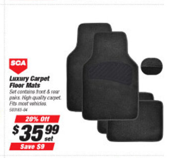 SuperCheap Auto SCA Luxury Carpet Floor Mats offer