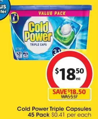 Coles Cold Power Triple Capsules 45 Pack offer