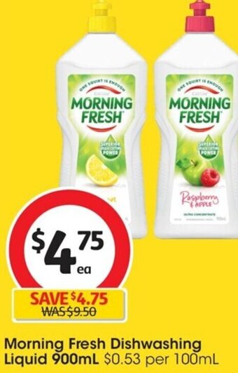Coles Morning Fresh Dishwashing Liquid 900mL offer