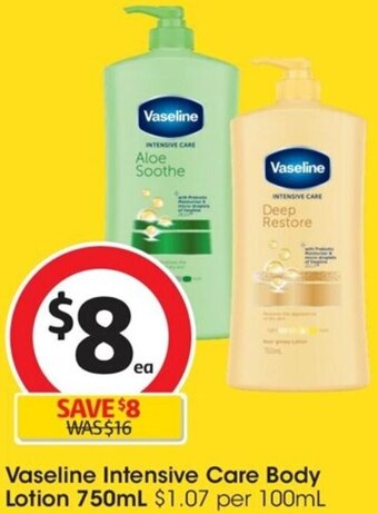 Vaseline Intensive Care Body Lotion 750mL