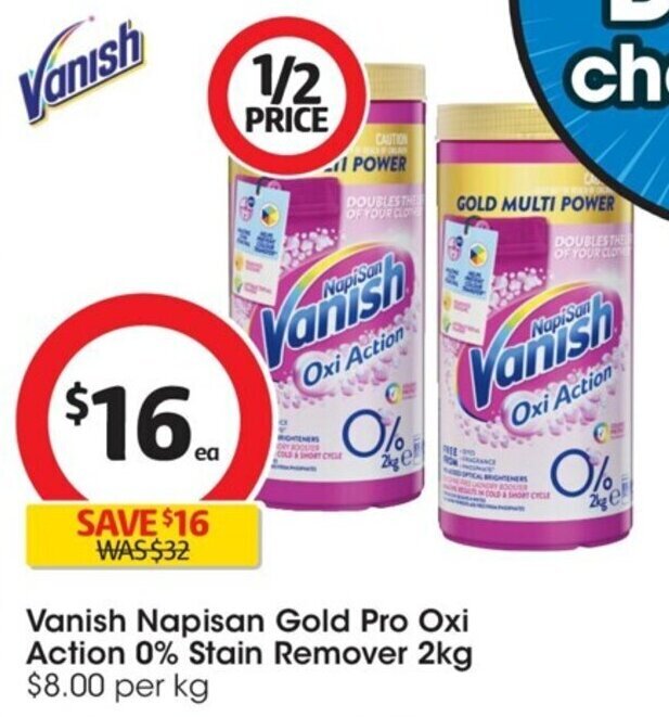 Vanish Napisan Gold Pro Oxi Action 0 Stain Remover Vanish Napisan Gold
