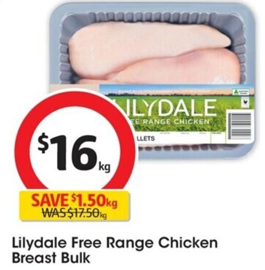 Lilydale Free Range Chicken Breast Bulk offer at Coles