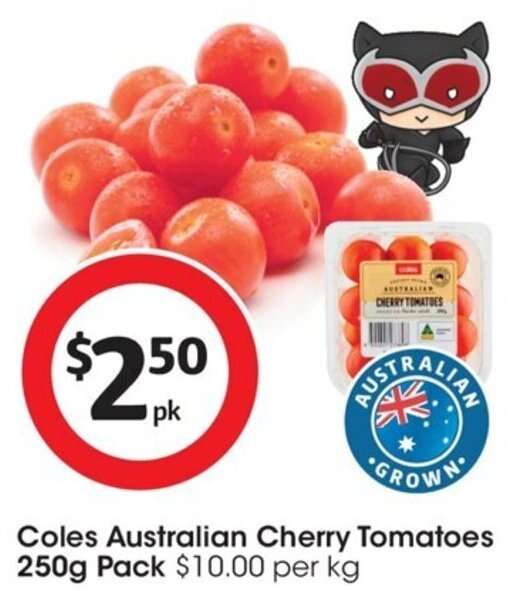 Coles Australian Cherry Tomatoes 250g Pack offer at Coles