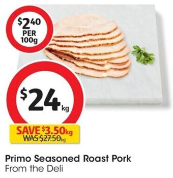 Coles Primo Seasoned Roast Pork offer