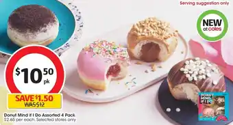 Coles Donut Mind if I Do Assorted 4 Pack offer