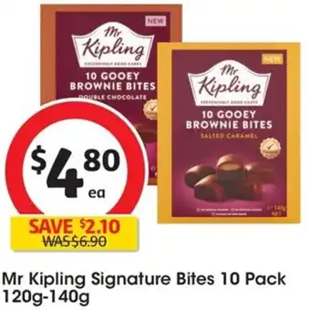 Coles Mr Kipling Signature Bites 10 Pack 120g-140g offer