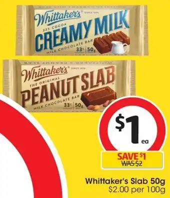 Whittaker's Slab 50g