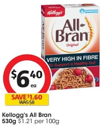 Coles Kellogg's All Bran 530g offer