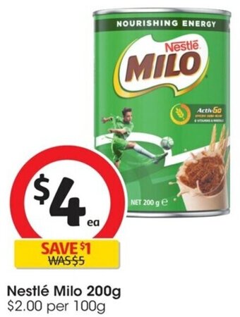 Coles Nestlé Milo 200g offer