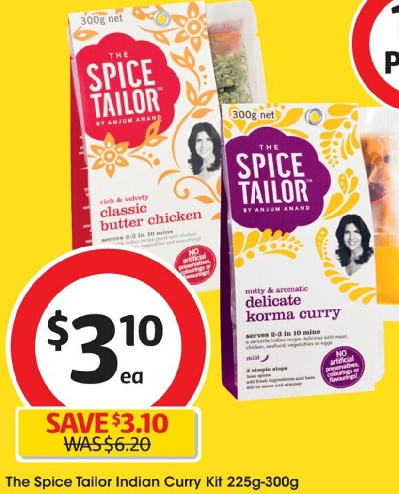 The Spice Tailor Indian Curry Kit 225g300g offer at Coles