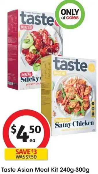 Coles Taste Asian Meal Kit 240g-300g offer