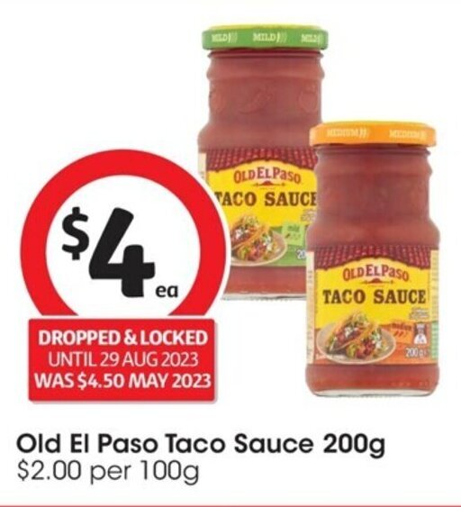 Old El Paso Taco Sauce 200g offer at Coles