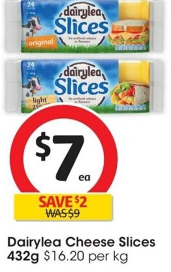 Coles Dairylea Cheese Slices 432g offer