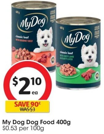 Coles My Dog Dog Food 400g offer