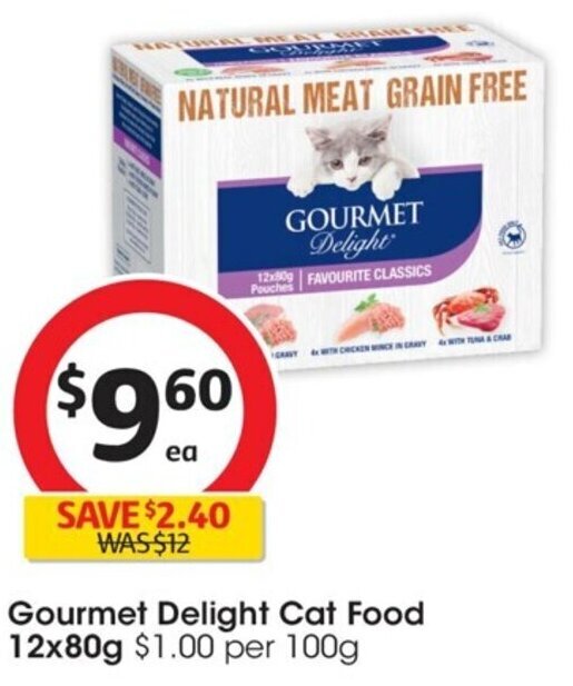 Gourmet delight cat outlet food