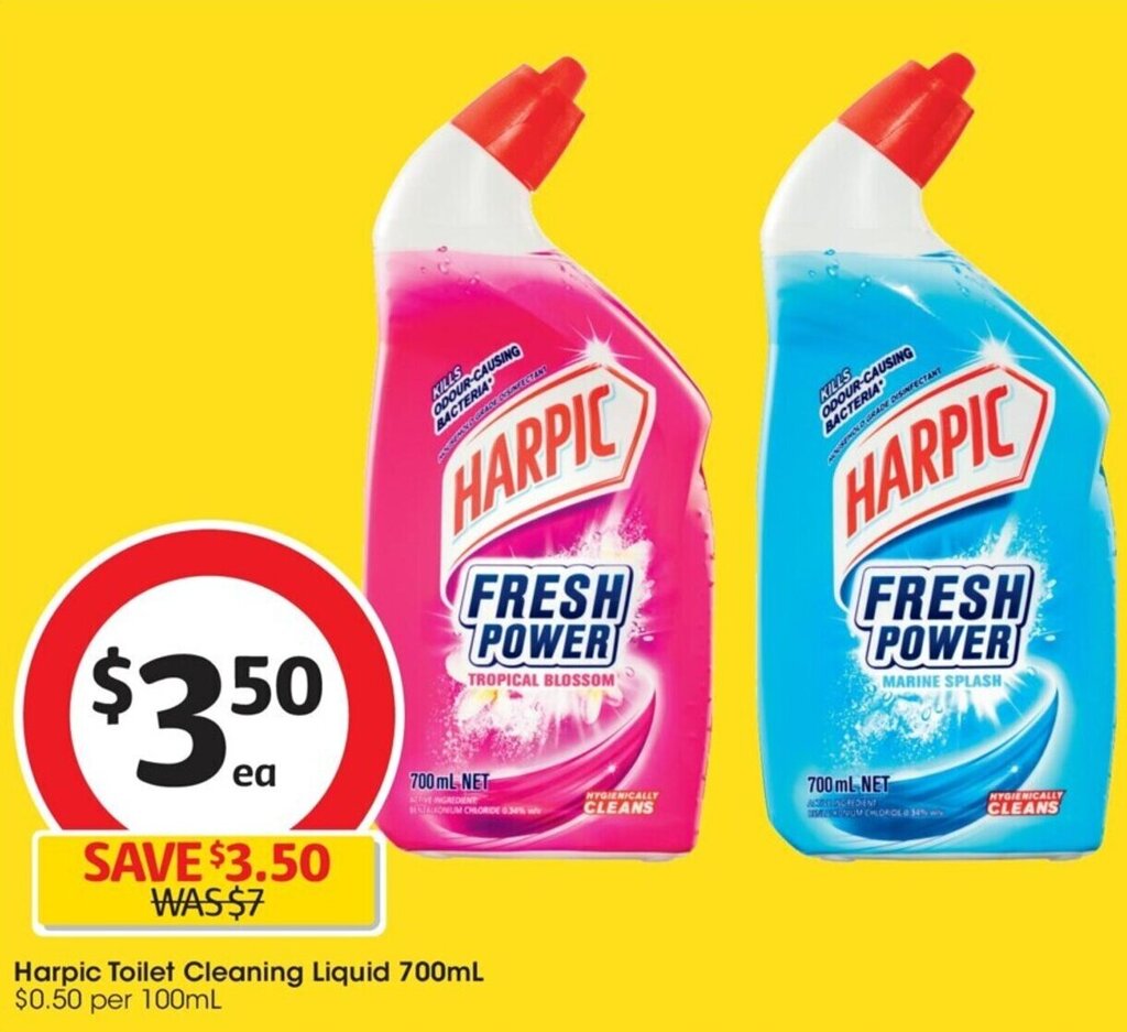 Harpic Toilet Cleaning Liquid 700mL offer at Coles
