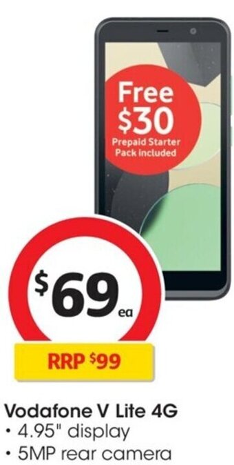 Coles Vodafone V Lite 4G offer