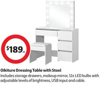 Coles Oikiture Dressing Table with Stool offer