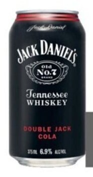 Coles Jack Daniels Double Jack & Cola Cans 4x375mL offer