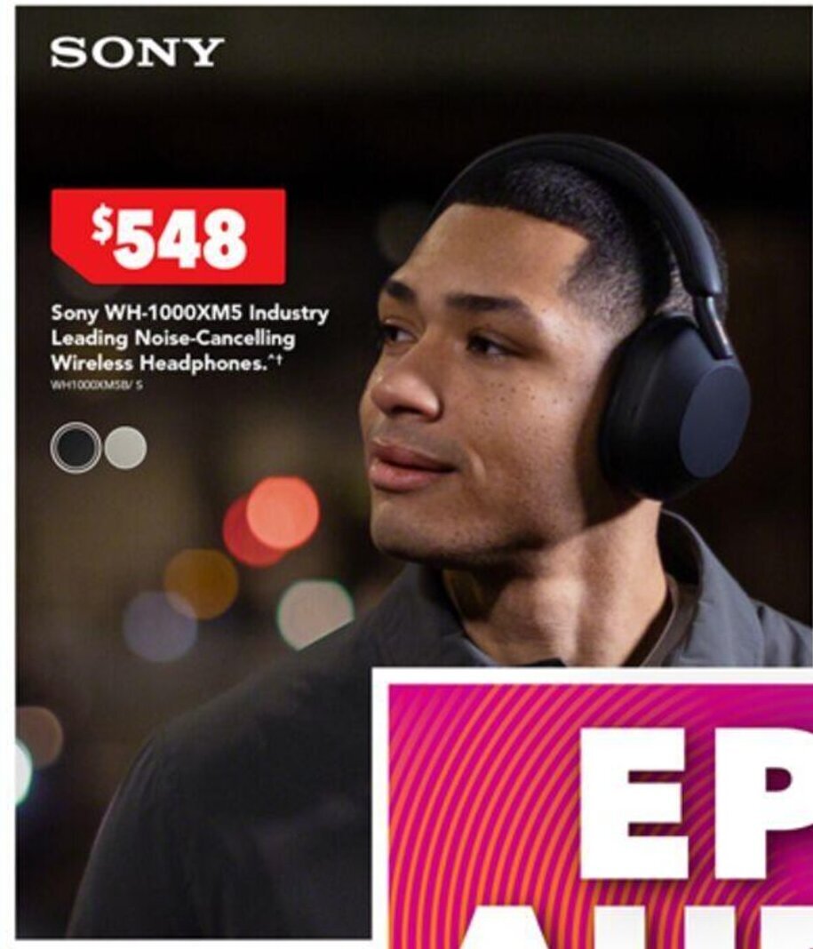 Sony WH1000XM5 Industry Leading NoiseCancelling Wireless Headphones