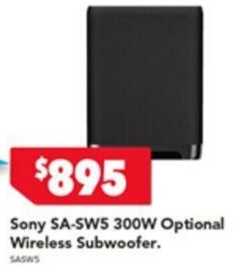 Harvey Norman Sony SA-SW5 300W Optional Wireless Subwoofer. offer