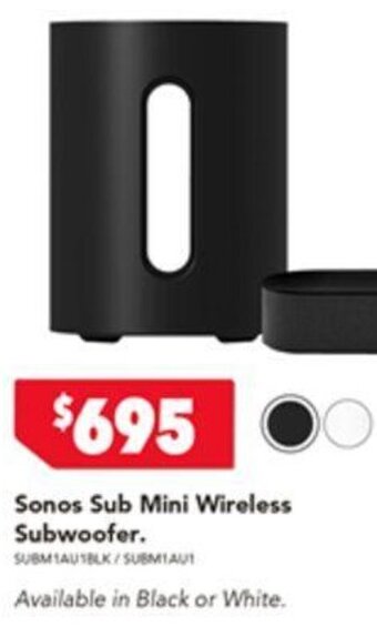 Harvey Norman Sonos Sub Mini Wireless Subwoofer. offer