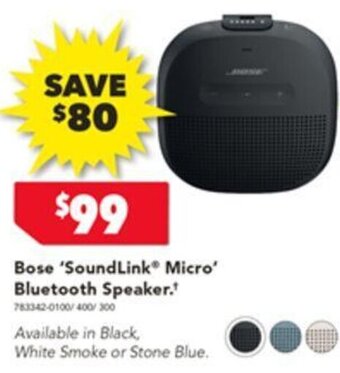 Harvey Norman Bose SoundLink® Micro' Bluetooth Speaker.¹ offer