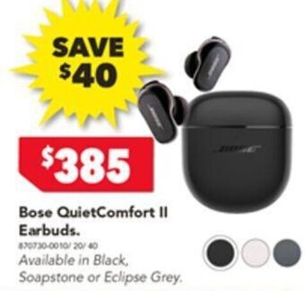 Harvey Norman Bose QuietComfort II Earbuds. offer