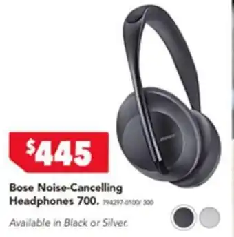 Harvey Norman Bose Noise-Cancelling Headphones Bose Noise-Cancelling Headphones 700.794297-0100/300 offer